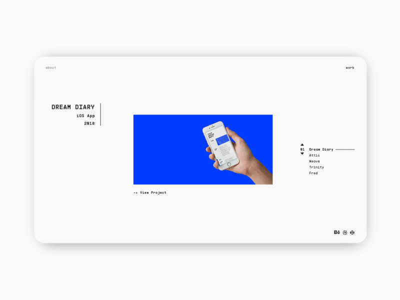 Portfolio transition by Maximilian Berndt on Dribbble