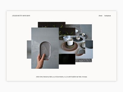 Betty Montarou betty clean design minimal montarou pottery product typography website