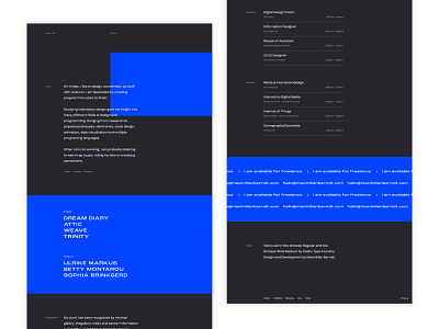 mbe2019_dark blue clean dark design max maximilian minimal mode porfolio ui website