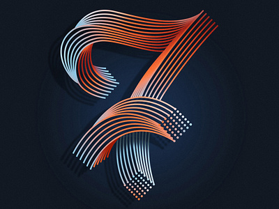 Number 7 36daysoftype 7 design custom type graphic design illustration lettering logo