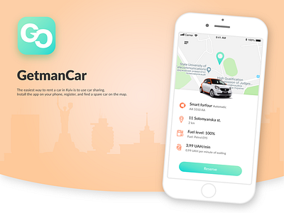 GetmanCar Application app app concept application car app carsharing concept getman car smart smart car smart city smart forfour ui ux design ux designer ux ui design
