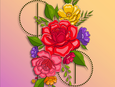 Flower vector design flower graphic design illustration vector