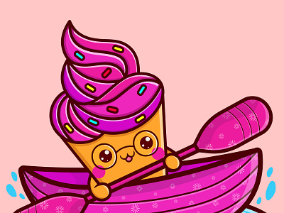 Cute purple ice cream with round glasses in a boat adobe illustration adobe illustrator ai art art design caracter cartoon cartoon art cartoon design cute cute ice cream cute illustration design food graphic design ice cream illustration kawaii kawaii ice cream vector