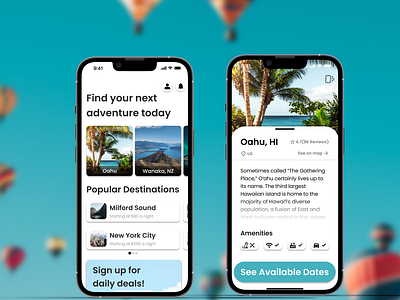 Find Your Next Adventure Travel App UI