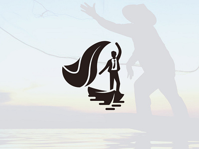 Fisherman of success logo