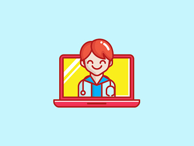 Little Med logo doctor laptop little med medical medicine online veterinary virtual wifi