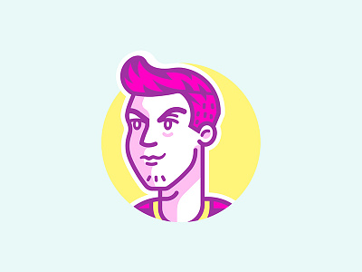 Bak Design logo avatar boy character designer face freelance head icon illustration logo men portrait