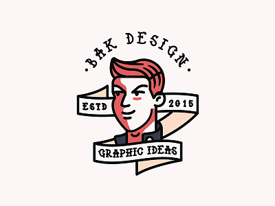 Bak Design logo avatar avatar bad boy character designer face freelance head icon illustration logo tattoo