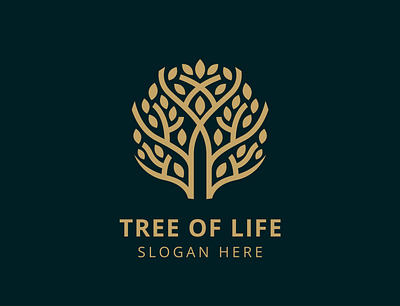 Tree of life logo branding graphic design life logo oak tree