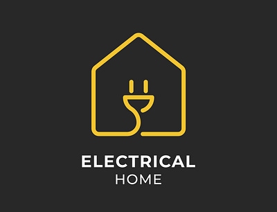 Electrical Home Logo branding electrical graphic design home logo minimalist