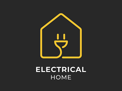 Electrical Home Logo branding electrical graphic design home logo minimalist