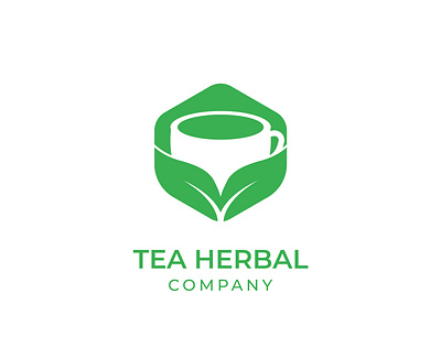 Green Tea Logo branding graphic design green tea herbal life logo minimalist tea
