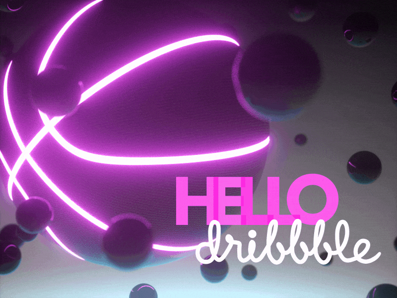 Hello Dribbble! after effects cinema4d debut octane render
