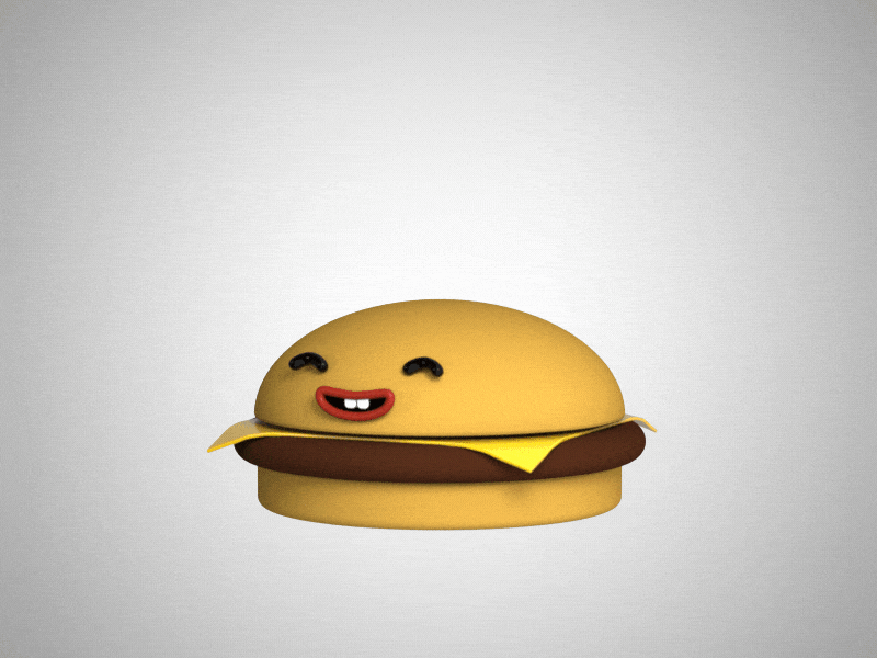 Bouncin Burger after effects character cinema4d octane render