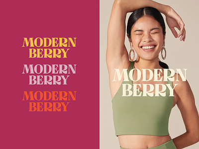 Modern Berry Deodorant branding color deodorant design lettering logo poster purple serif type typography women yellow