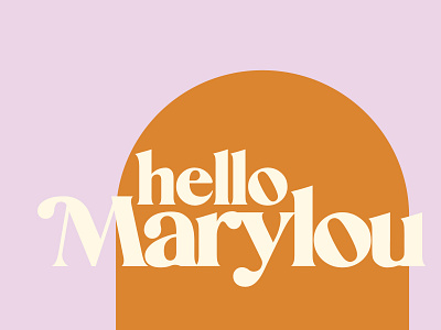 Hello Marylou 70s arch branding color designer feminine jewelry lavender lettering logo retro type vintage women