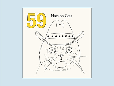 99 Art Challenges — Prompt 2 cat challenge color design drawing hat illustration prompt type