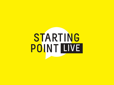 Starting Point Logo logo podcast speech bubble yellow