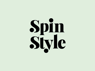 Spin Style circle custom design editorial fashion logo serif spin style two color type typography