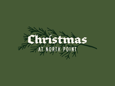 North Point Christmas blackletter branding christmas holiday lettering logo retro type typography vintage