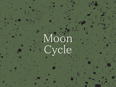 Moon Cycle apothecary dots feminine green lettering logo minimal moon serif speckle type typography woman