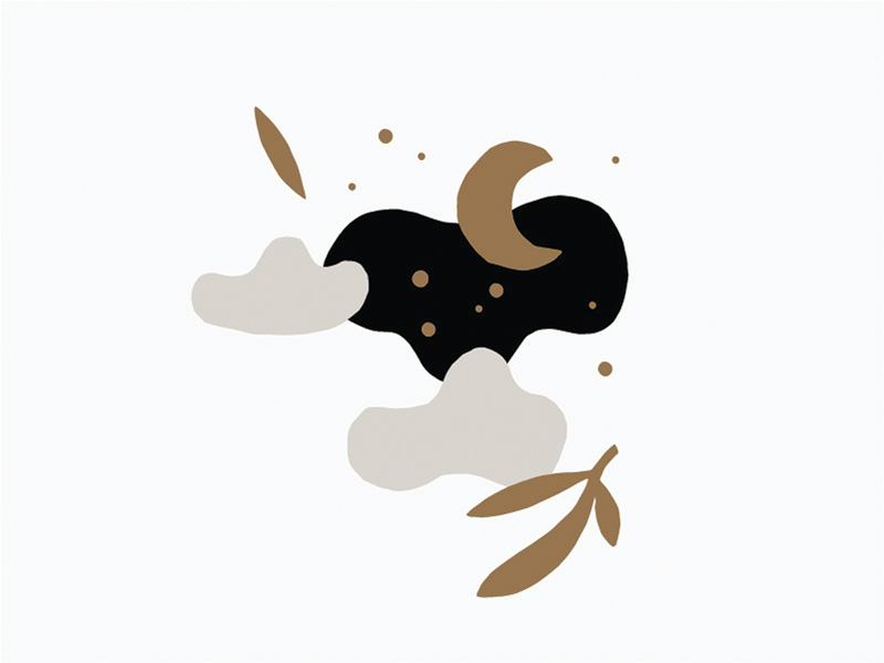 Pattern Making branding cloud cut out cut paper hand cut illustration leaf moon moon cycle packaging paper pattern shapes stars
