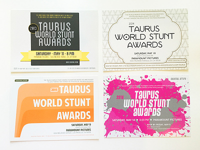 4 Years Stunt Awards Drbbbl event branding invitations print design