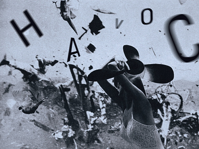 Havoc collage dada surrealism toshiko okanoue type typography