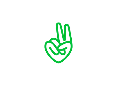 Isotype Proposal hands icon heart peace peace sign