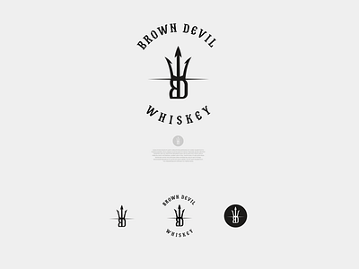 Brown Devil whiskey logo branding design liquor logo monogram logo whiskey