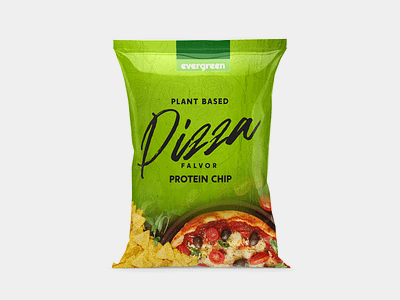 Plant based chips package design branding chips design logo organic package design pizza box