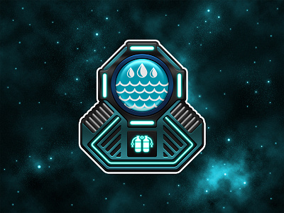 Rebreather Suit Badge badge dive game gopher launch mobile space suit water