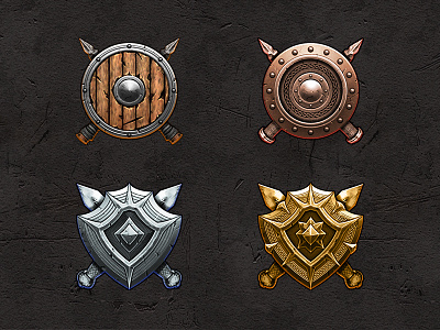 League Icons 1 blood gate bronze difficulty gold icons league mobile game shield silver wood