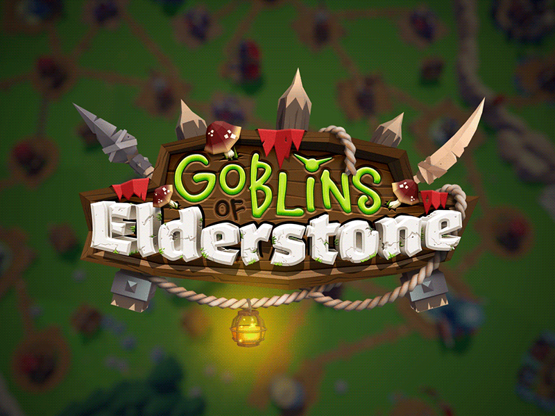 Logo & Animation for Goblins of Elderstone animation game goblin goblins of elderstone intro lamp logo logo design weapons wood