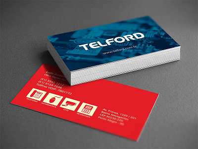 Telford Business Card brand business card identity logo print collateral print design technology telford