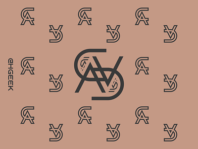 PATTERN C.A branding design flat design graphic design lettermark letters logo logo design monogram logo vector