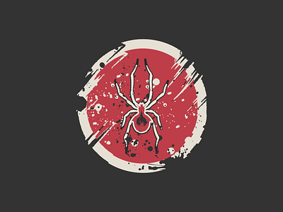 Red Spider artwork design flat design graphic art graphic artwork graphic design illustration spider vector