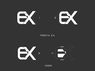 Prefix EX branding design flat design graphic design lettermark logo logo design monogram logo typography vector