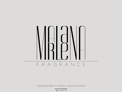 MARLAENA FRAGRANCE branding design lettermark logo logo design vector