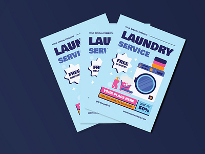 Laundry Service Flyer Set