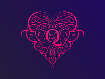 Queen of Hearts heart procreate queen queen of hearts typography