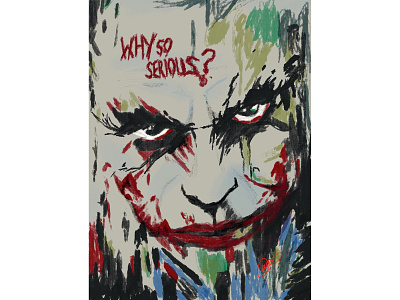 Why So Serious - Joker Abstract Art artwork digital painting illustration painting sketch