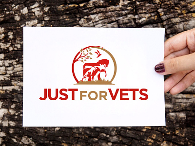 Logo Design of Just for Vets branding design graphic design logo logo design