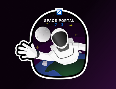 Liferay Space Portal design illustration liferay spaceman sticker vector
