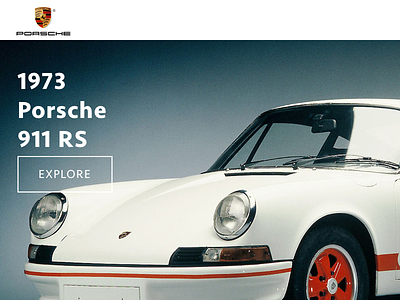 First Gen Porsche 911 Tribute landing page ui ux