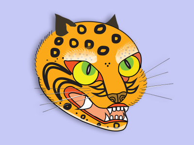 Minhwa tiger illustrator animal asian korean tiger vector illustration