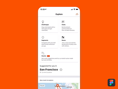 Strava Local Routes Animation figma figmadesign figmotion mobile mobile apps product design prototype ui uianimation user interface ux