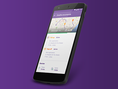 eGuru Delivery Service android ios maps mobile ui ux