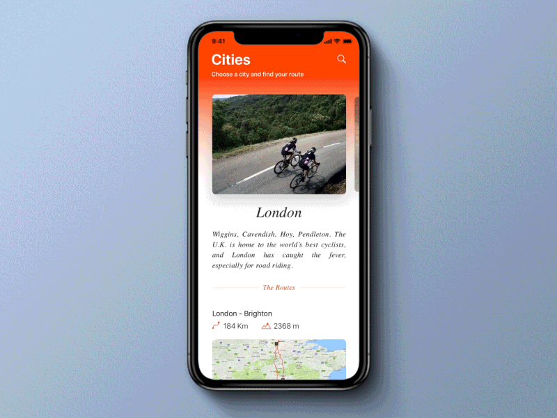 Cities by Strava animation interaction iphone mobile principle strava ui ux