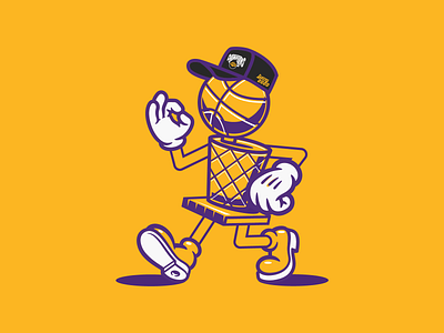 Lakers 2020 design illustration mascot retro